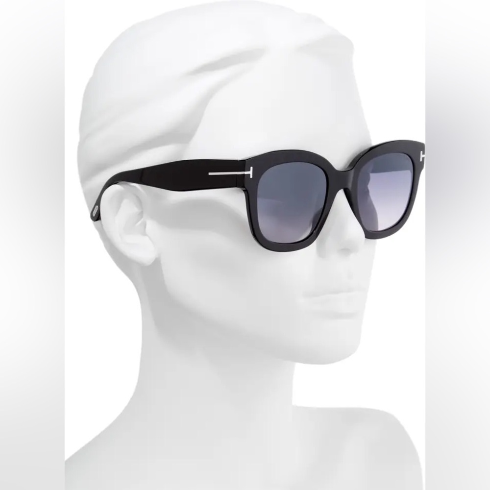 Tom Ford Black Beatrix 02 Oversized Mirrored Sunglasses